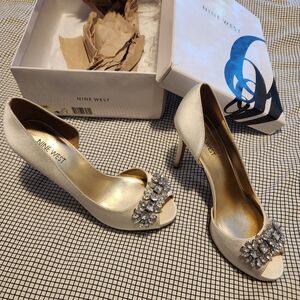 Nine west satin heels